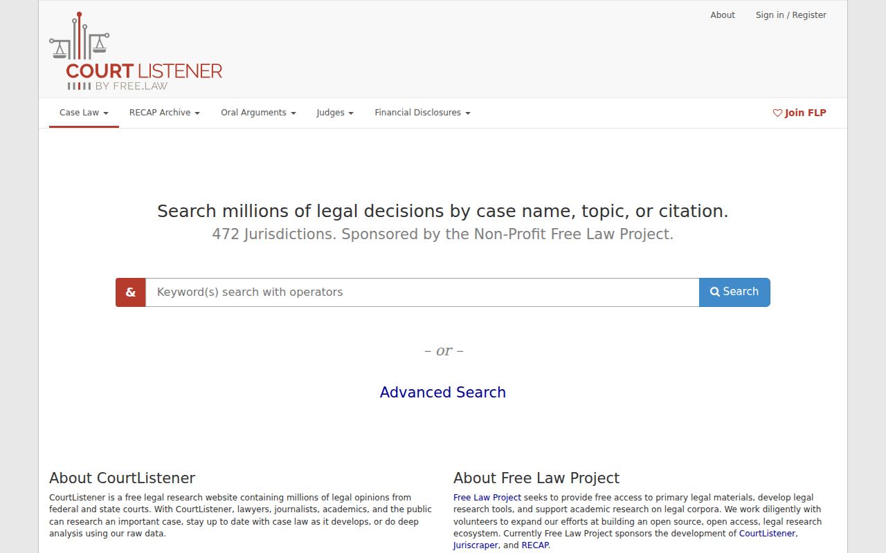 Greene County case search RECAP alternative information