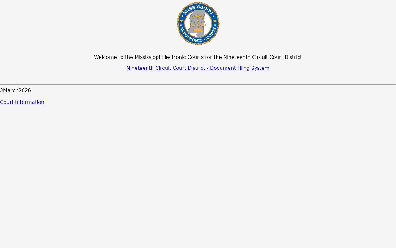 Greene County criminal docket access through the Nineteenth Circuit MEC interface