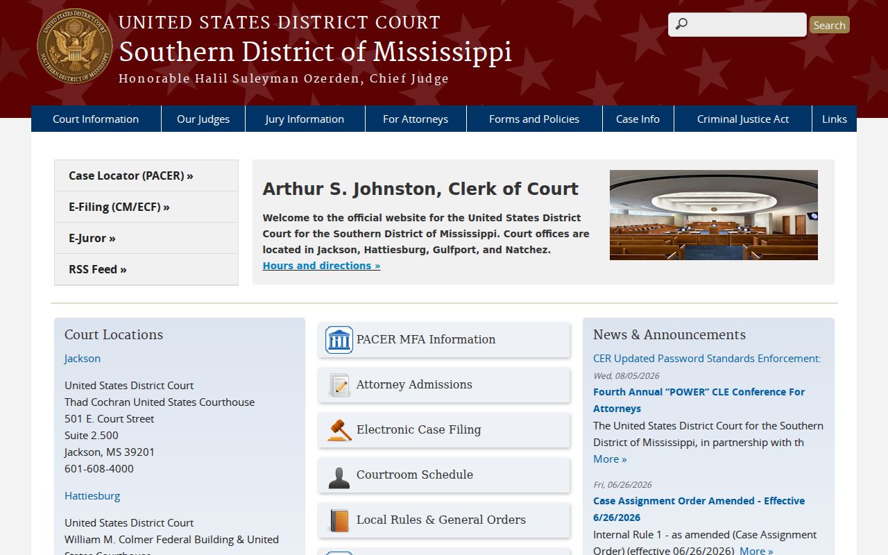 Greene County case search Southern District federal court route